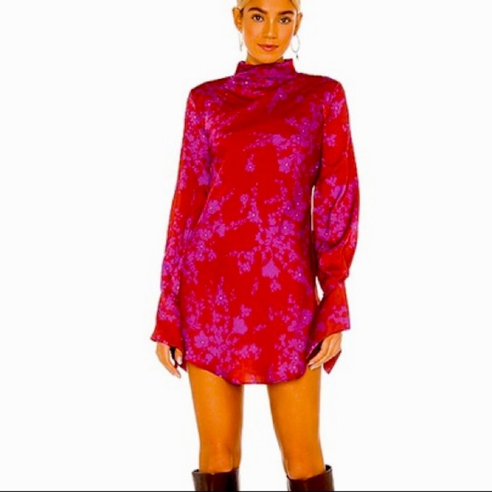 free people aries mini backless dress romantic NWT